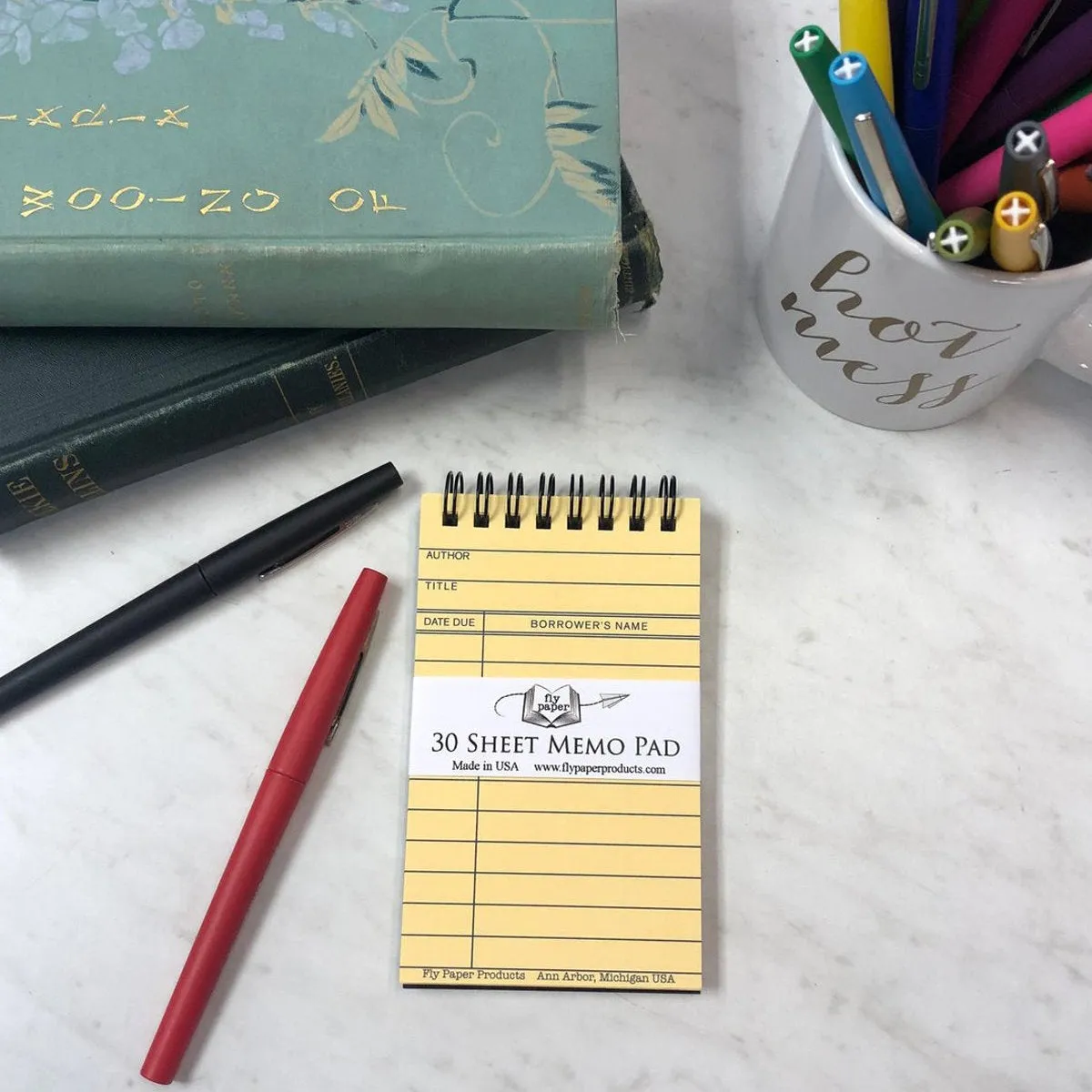 Library Card Memo Pad