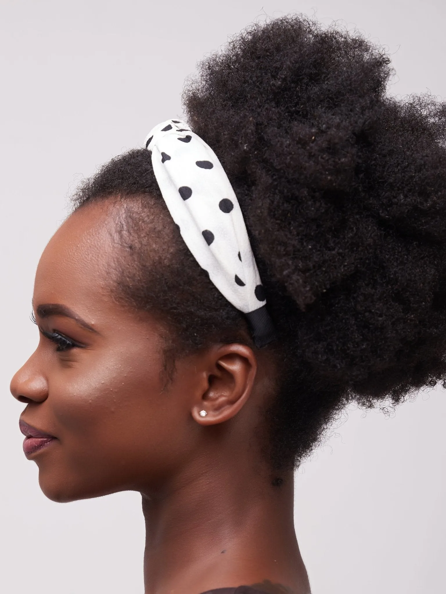 Lizola Njema Headband - White Polka