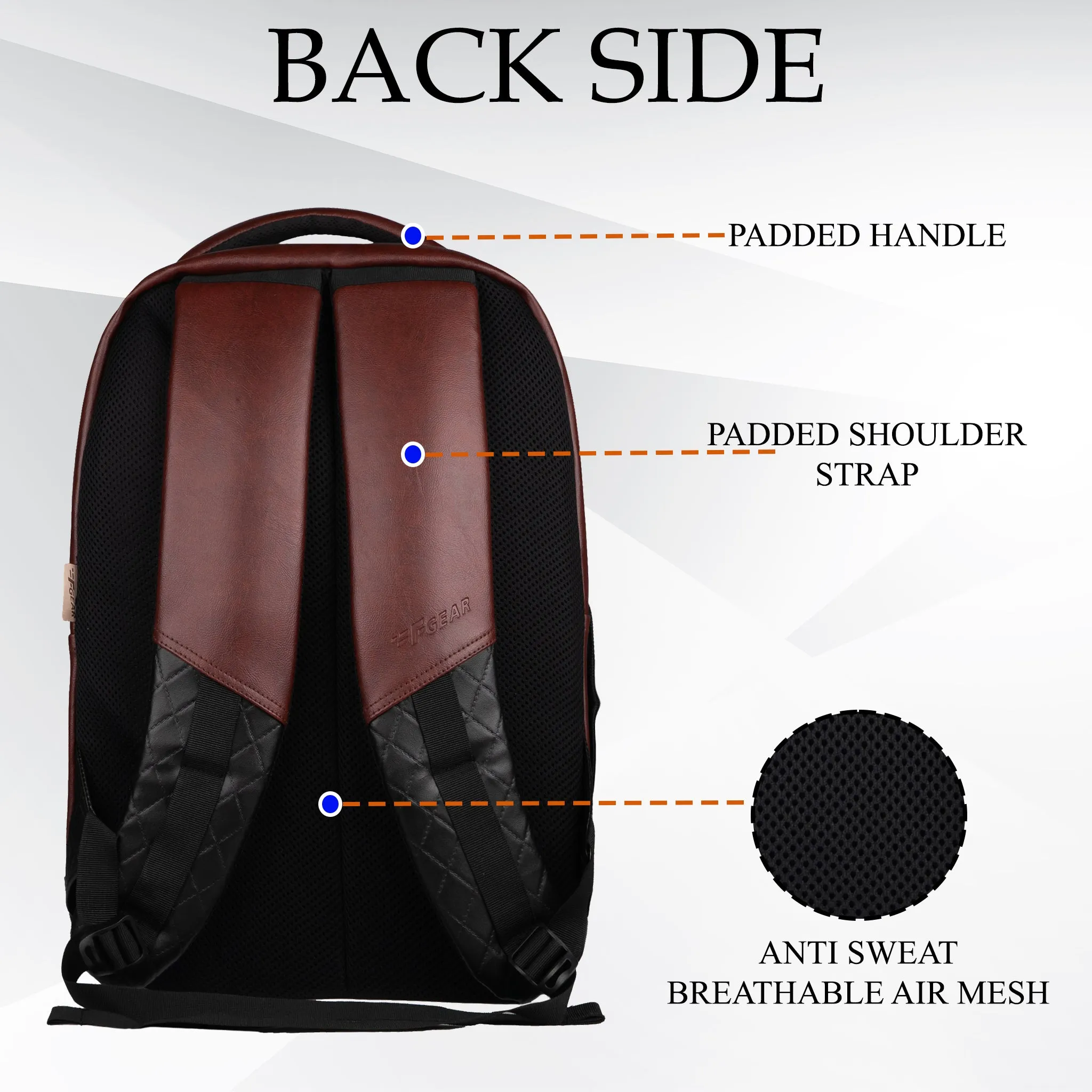 Luxur Alpha 25L Brown Laptop Backpack