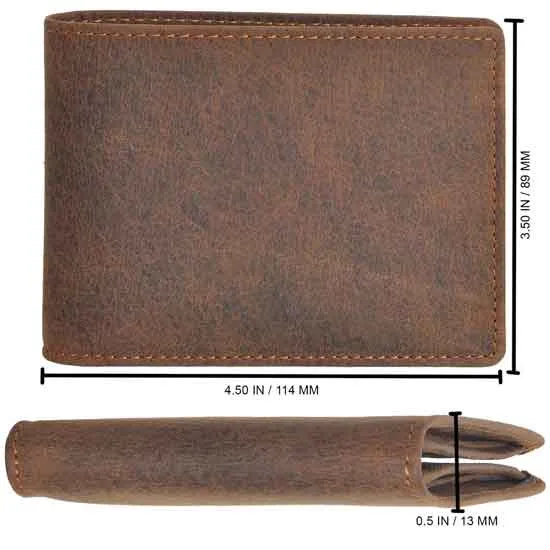 Men's Leather Wallet Lugano Black or Brown