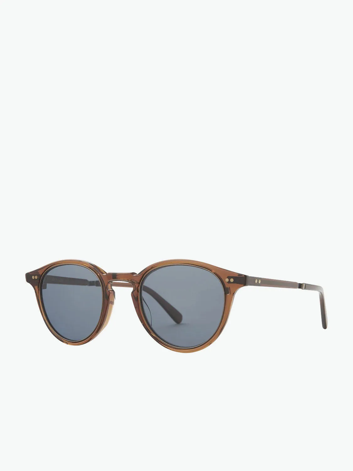 Mr Leight Round Light Tortoiseshell Sunglasses