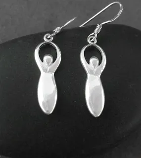 Neopagan Fertility Goddess Drop Earrings