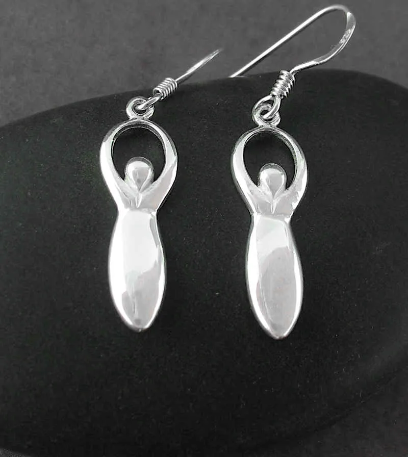 Neopagan Fertility Goddess Drop Earrings