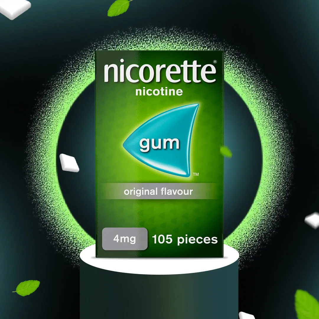 Nicorette Gum Original Flavour Full Strenght 4mg 105 Piece