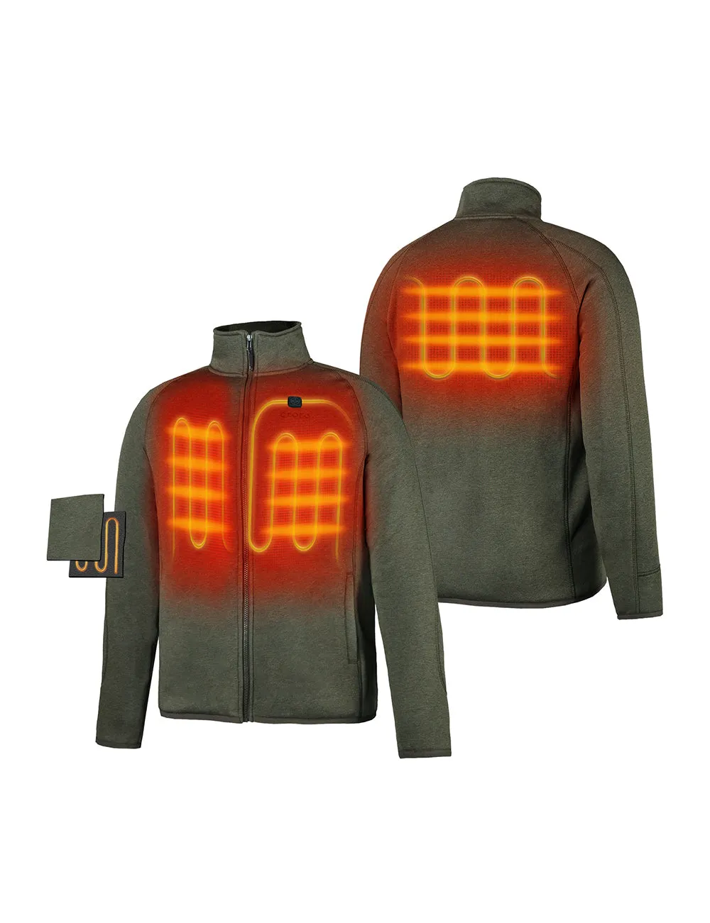 (Open-box) Men's Heated Fleece Jacket (Battery Set Not Included)