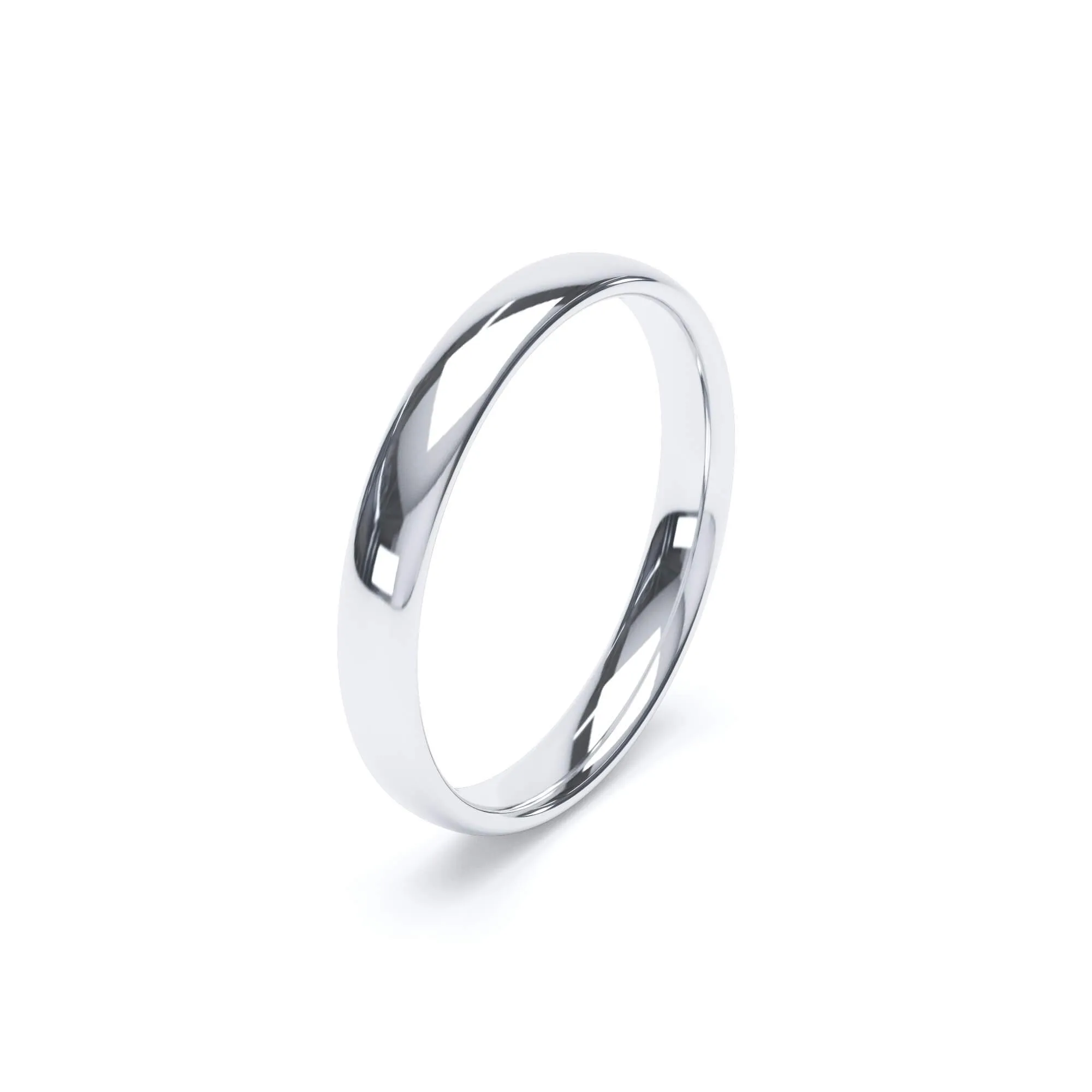 - Oval Profile Wedding Ring 950 Platinum