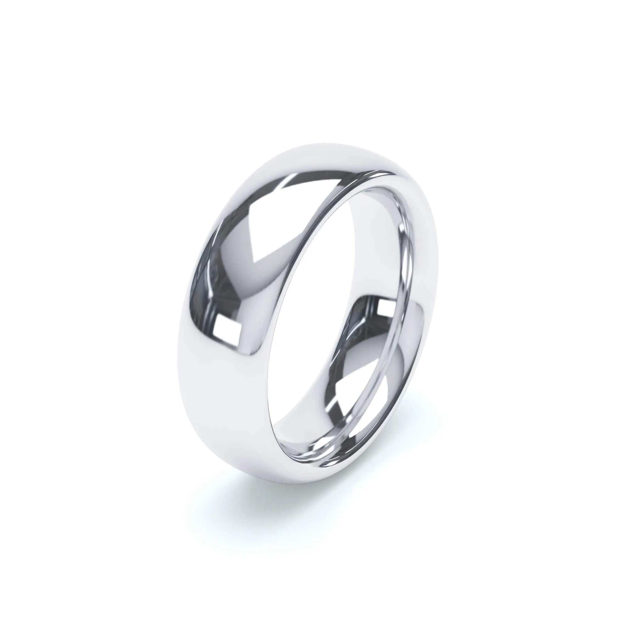 - Oval Profile Wedding Ring 950 Platinum