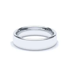 - Oval Profile Wedding Ring 950 Platinum