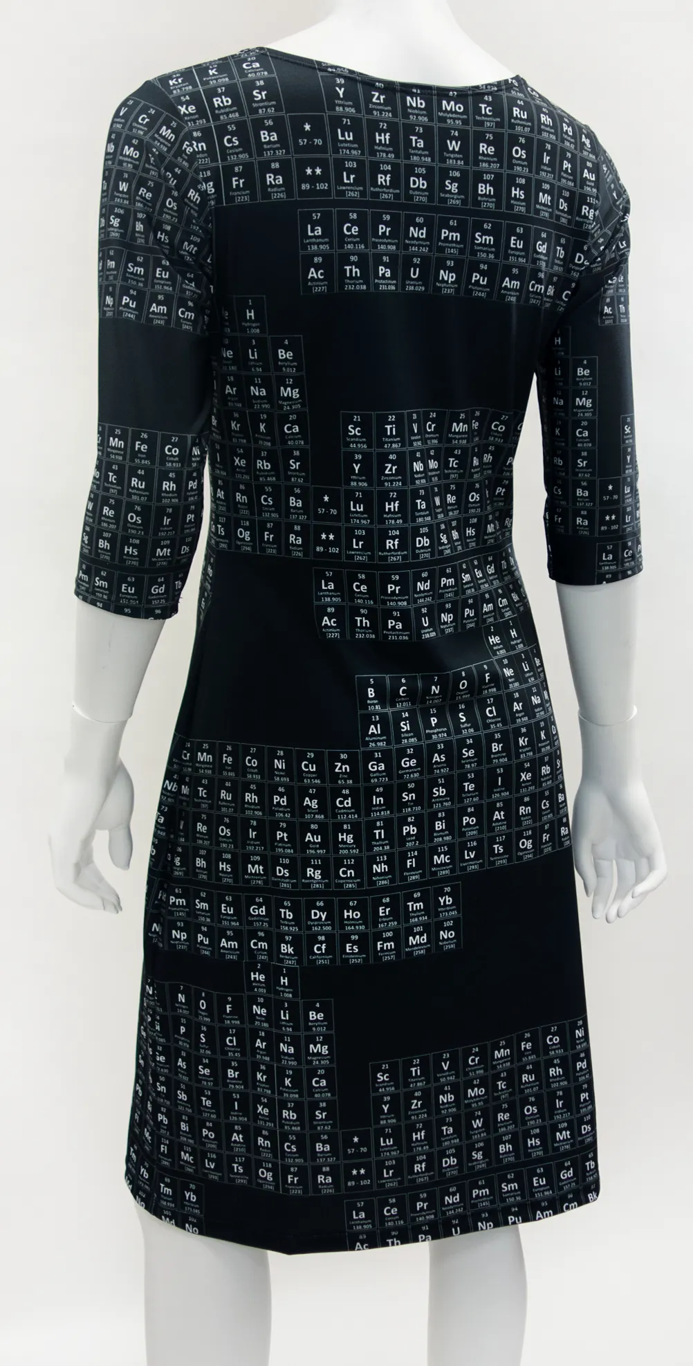 Periodic Table Dress Black White