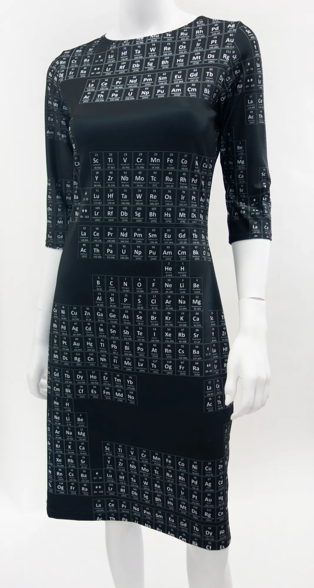 Periodic Table Dress Black White