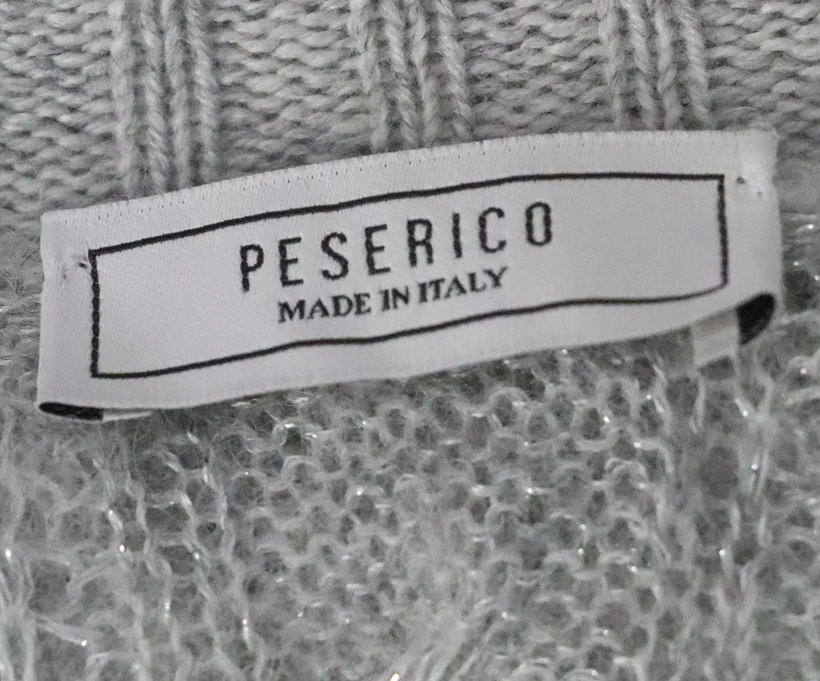 Peserico Grey & White Lurex Sweater sz 4