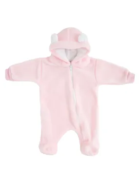 Pink Fleece Pramsuit