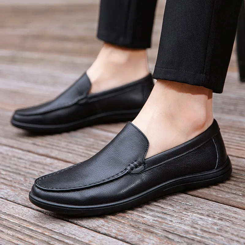 RAX Plain Leather Loafers