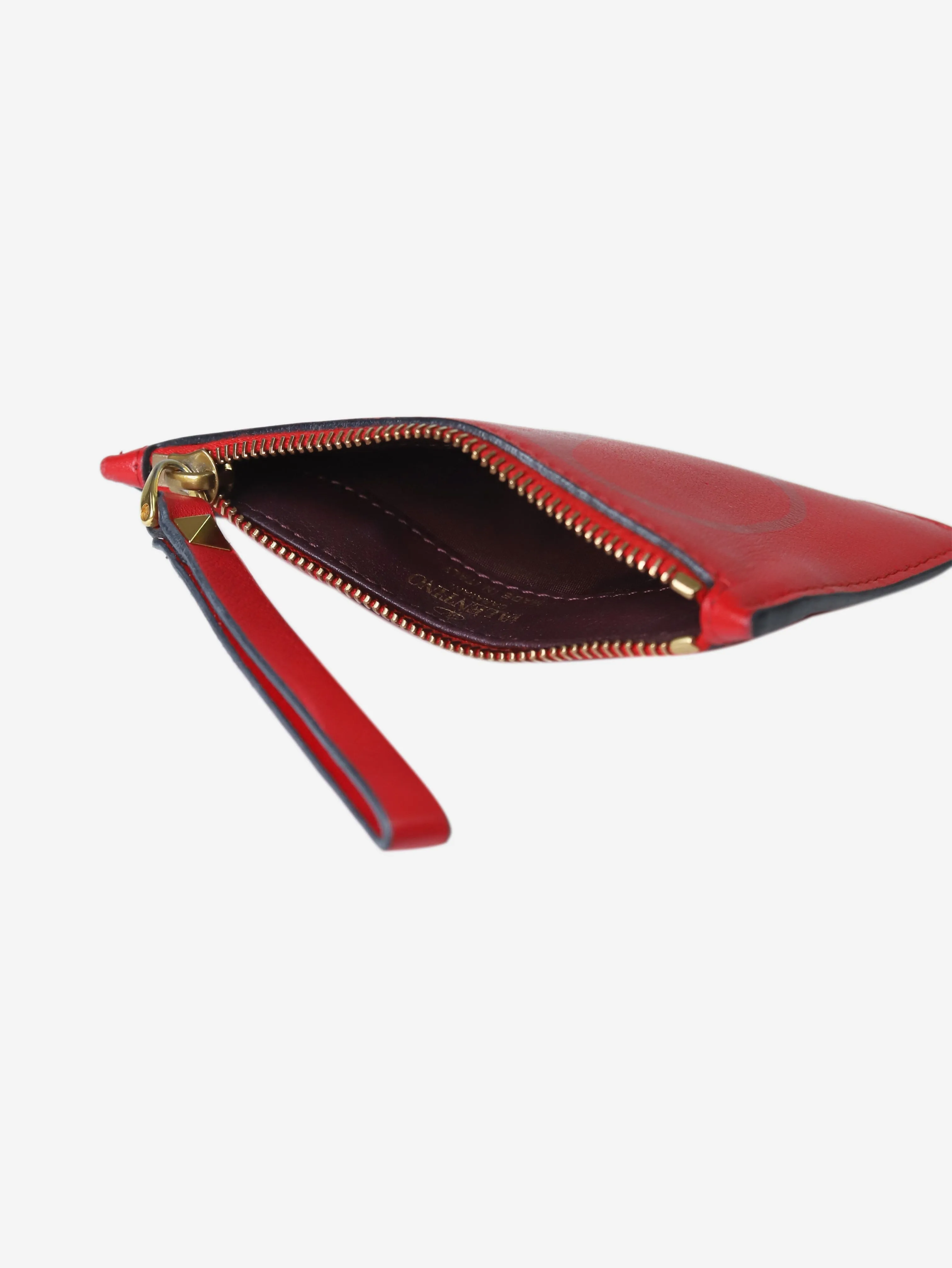 Red branded cardholder