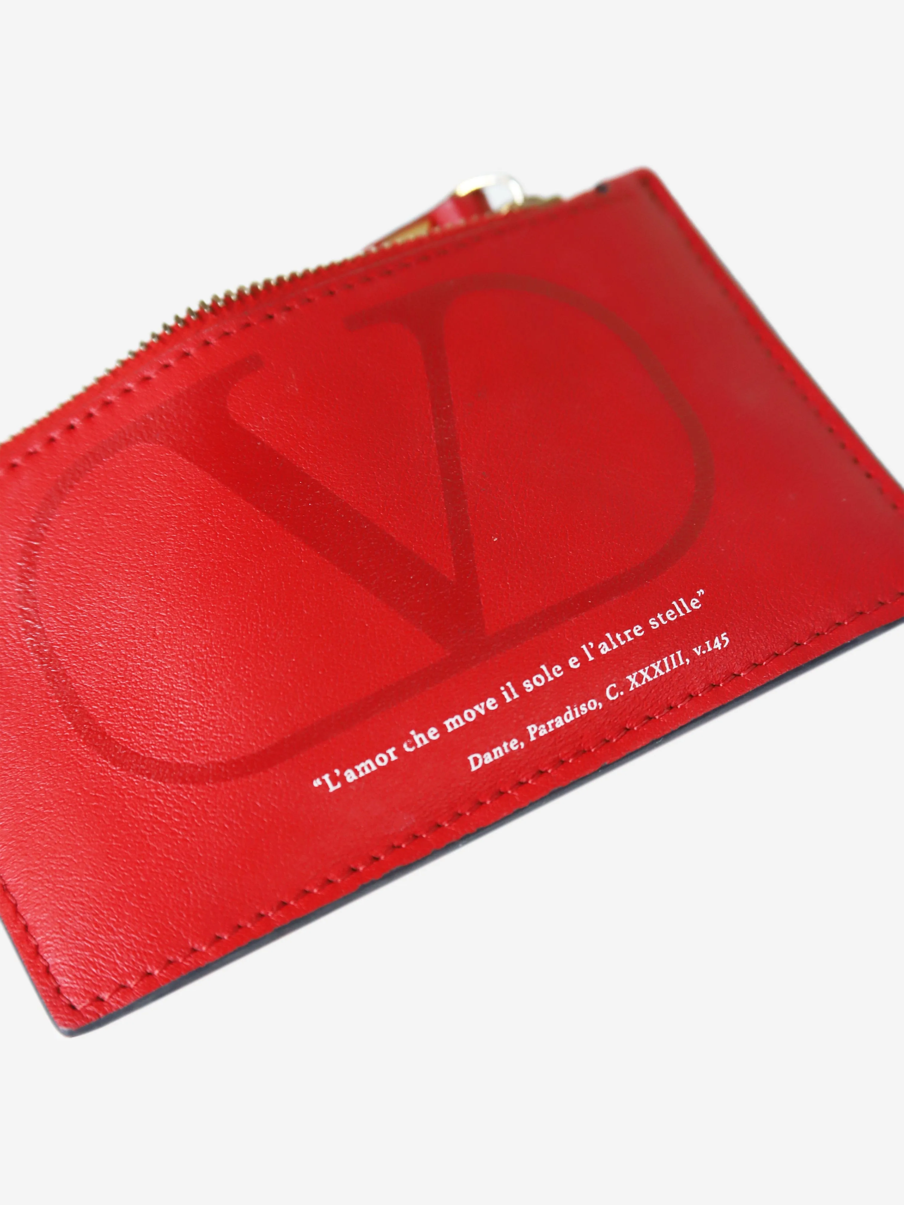 Red branded cardholder