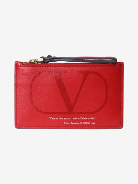 Red branded cardholder