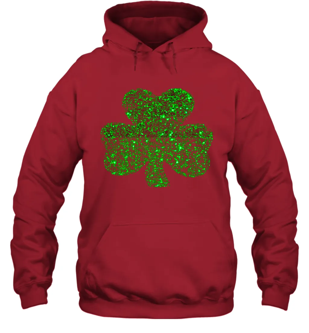 Rish Shamrock St Patrick's Day Glitter Green Lucky Charm Women Hoodie