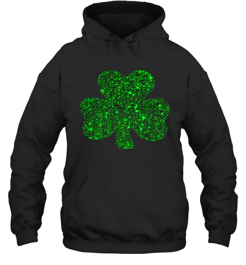 Rish Shamrock St Patrick's Day Glitter Green Lucky Charm Women Hoodie