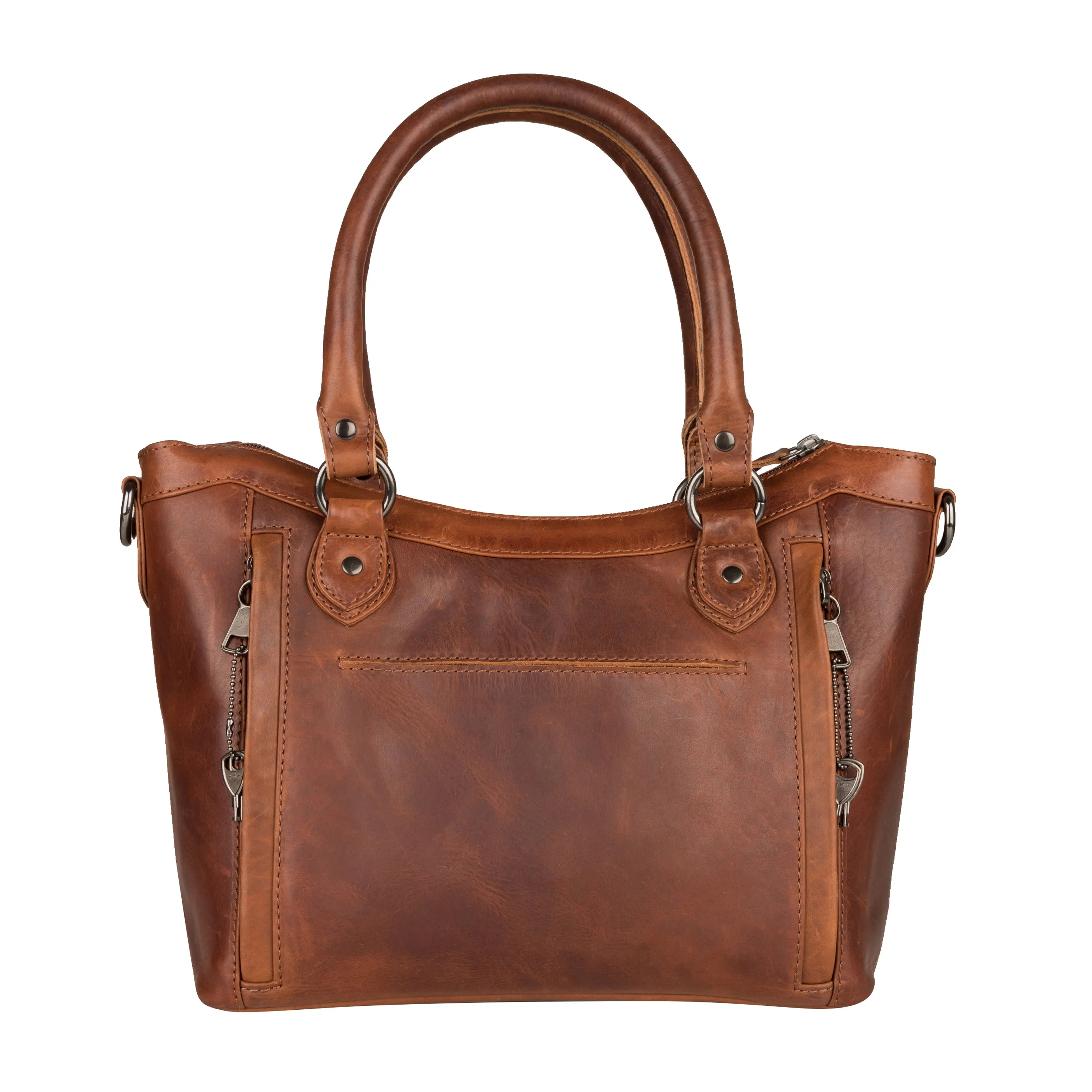 Sadie Leather Concealed Carry Satchel to Crossbody Handbag