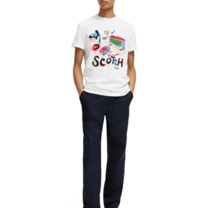 Scotch & Soda Day To Night Aw Tee (White) 173020