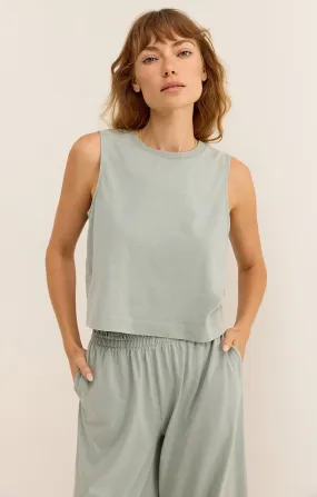 Sloane Jersey Muscle Tank in Harbor Gray