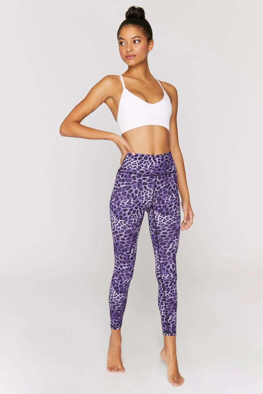 Spiritual Gangster Lavender Cheetah High Waist 7/8 Legging