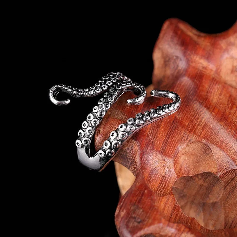 Stainless Steel Octopus Tentacle Squid Ring