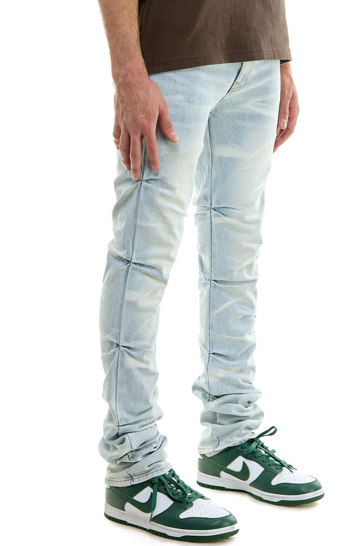 Stretch Denim Skinny Stacked Jeans