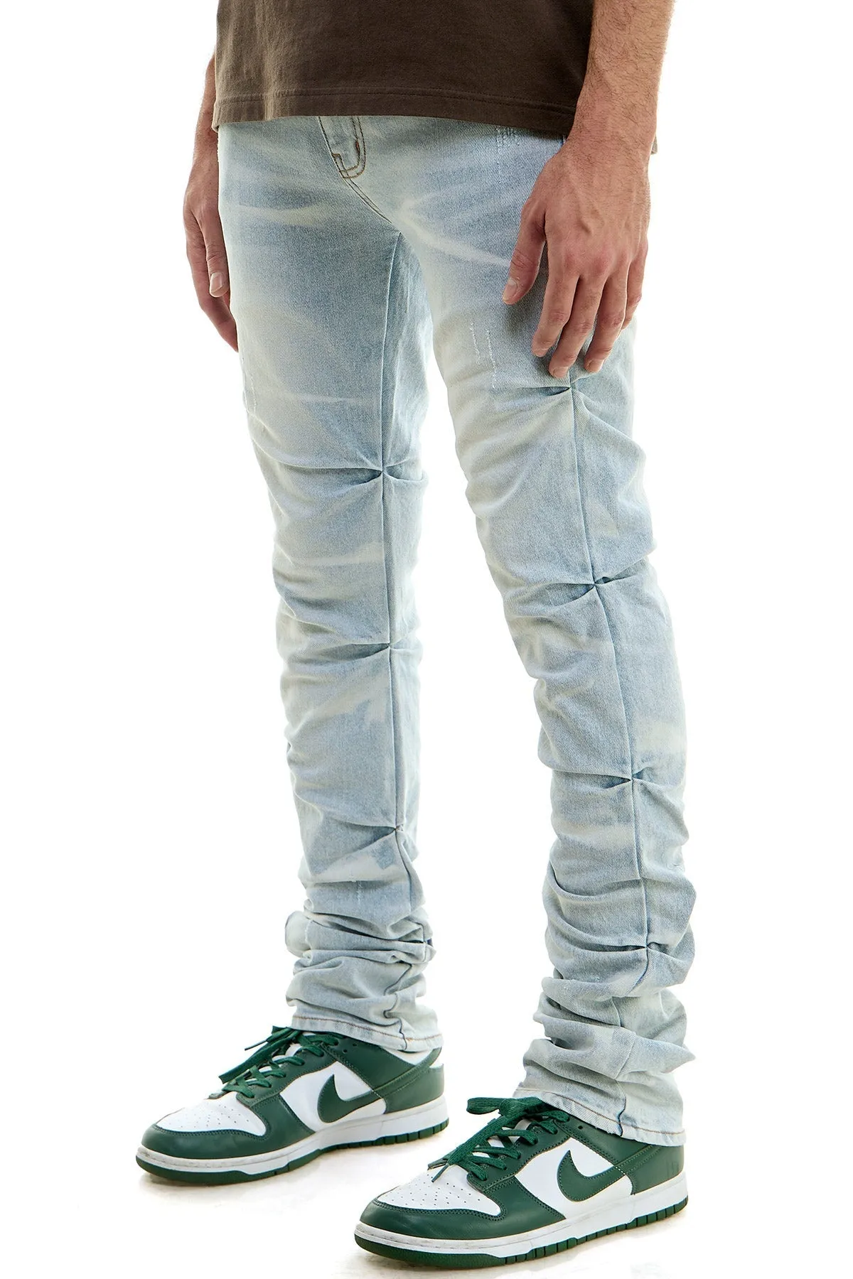 Stretch Denim Skinny Stacked Jeans