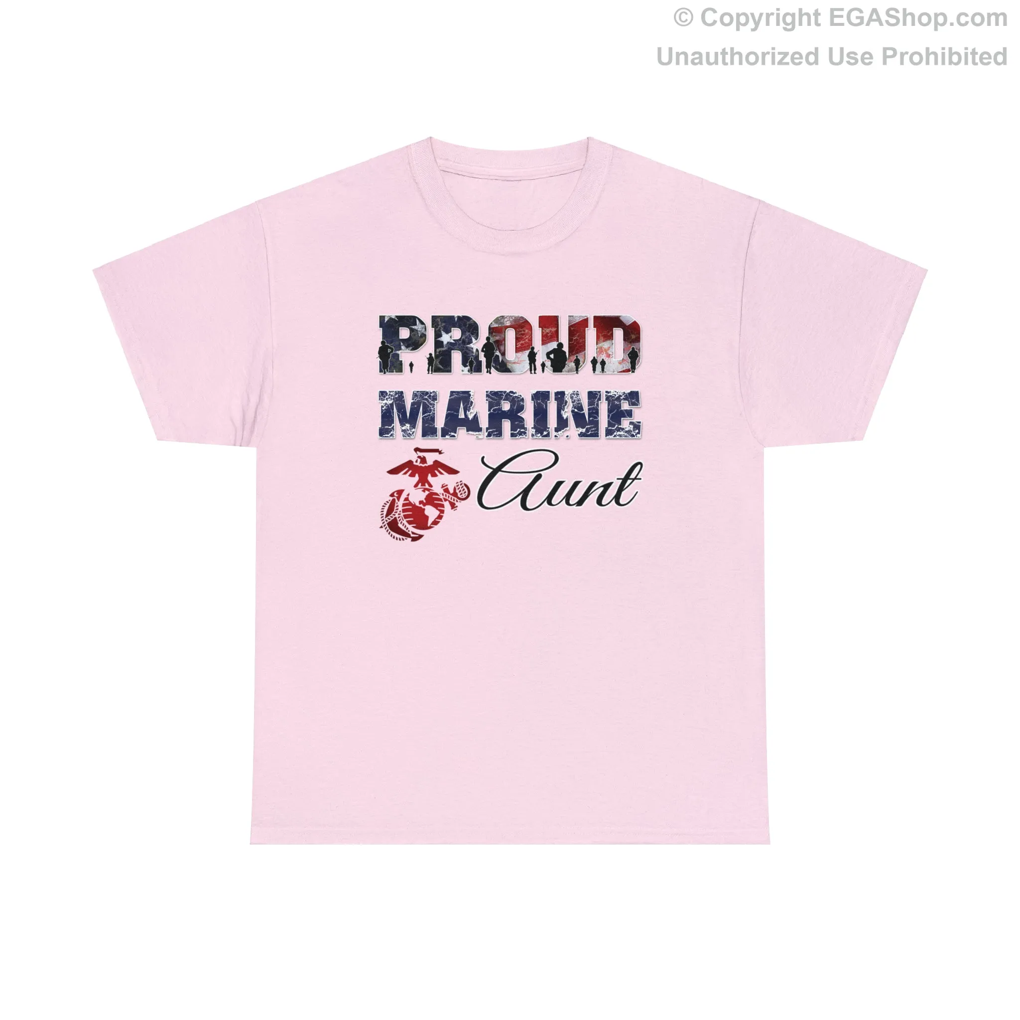 T-Shirt Proud Marine Aunt (Your Choice of Colors)