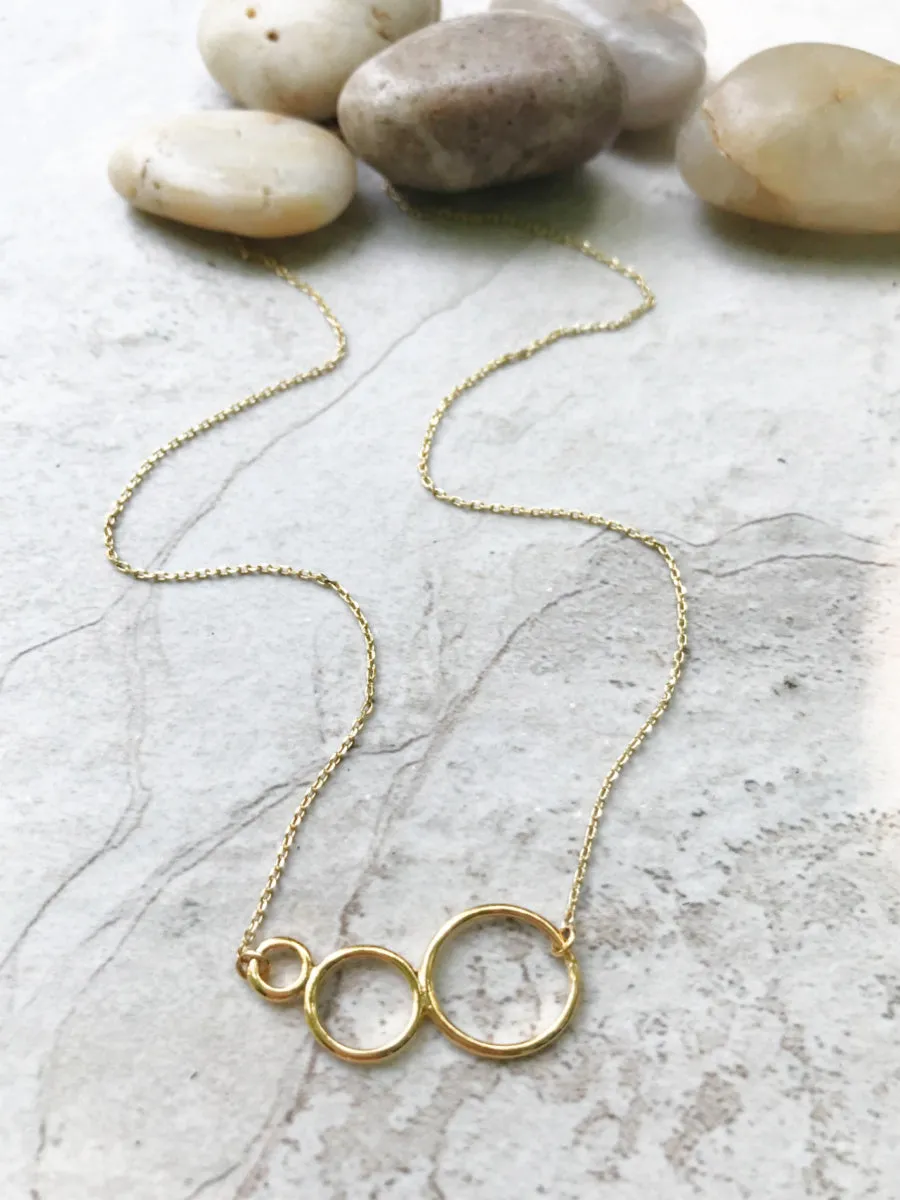 Three Ring Bubble Necklace