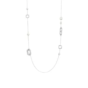 Ti Sento Sterling Silver Necklace with Mother of Pearl