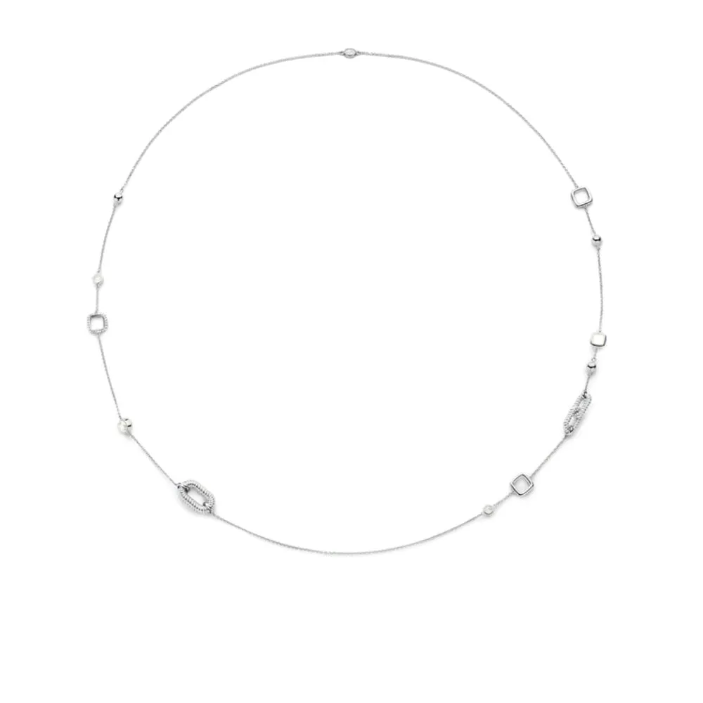 Ti Sento Sterling Silver Necklace with Mother of Pearl