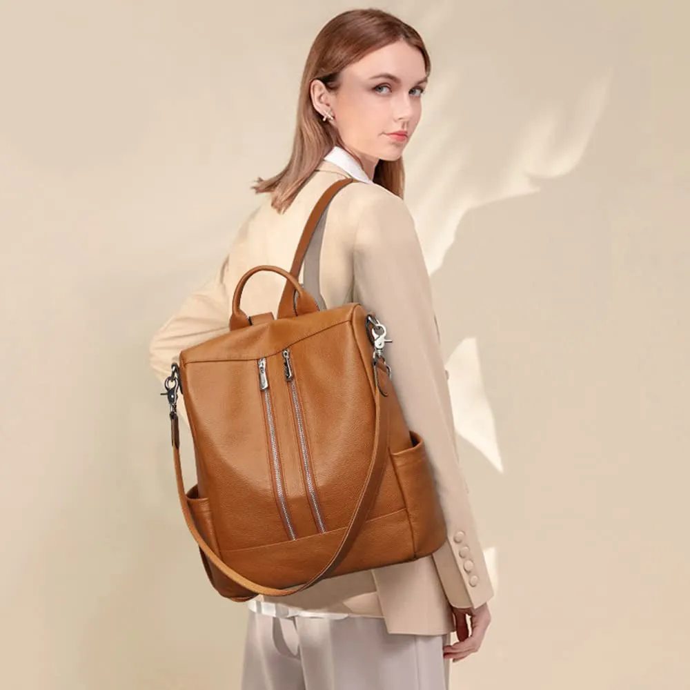 Women Anti-theft Genuine Leather Backpack