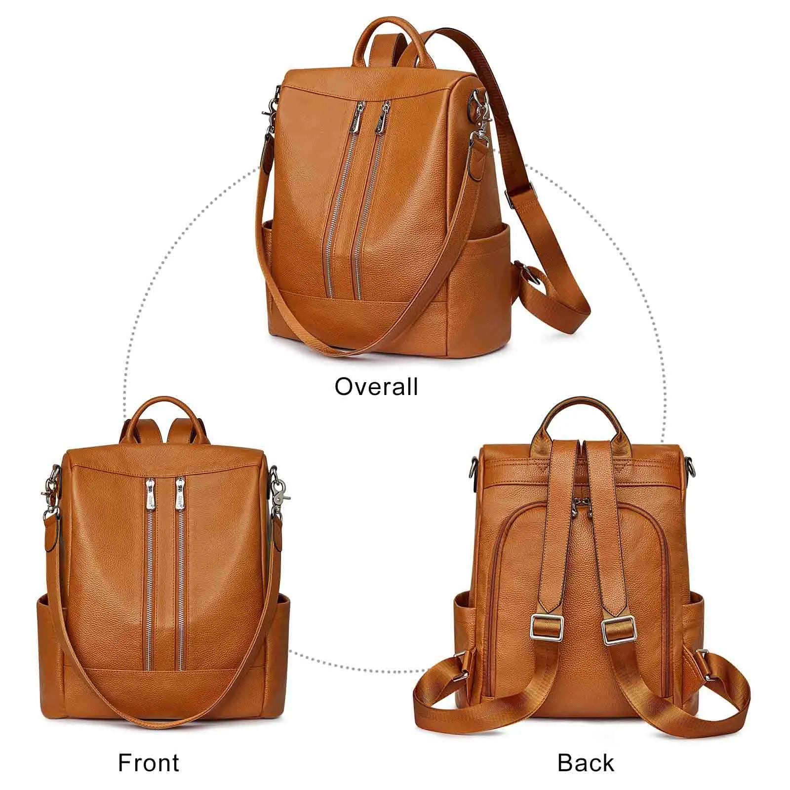 Women Anti-theft Genuine Leather Backpack