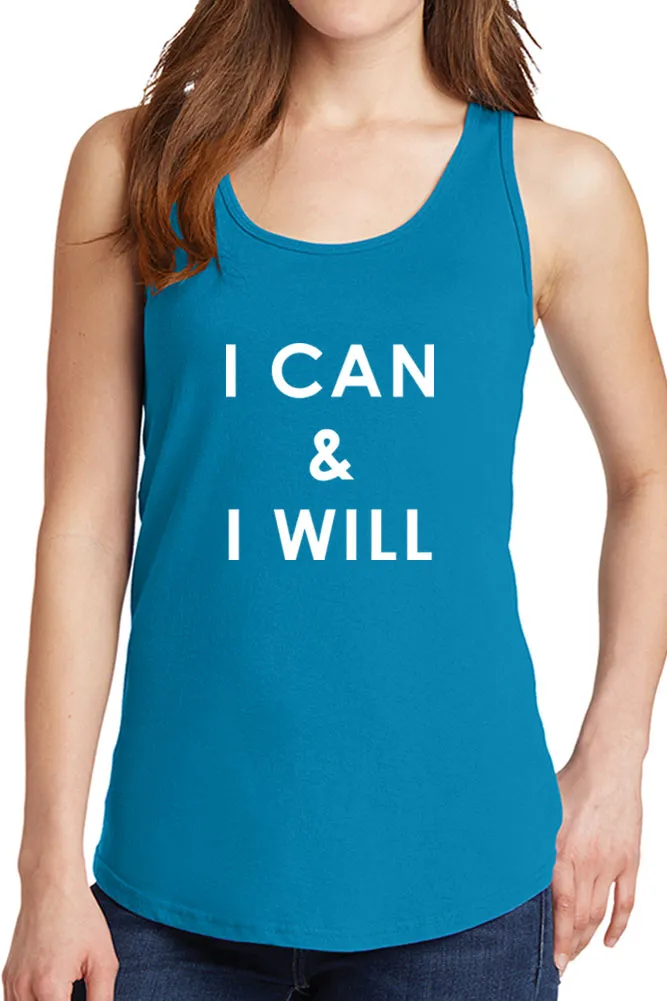 Women's I Can and I Will Core Cotton Tank Tops -XS~4XL