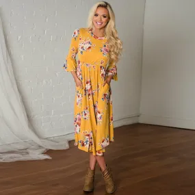 Womens Yellow Floral Maxi Dress, Summer Yellow Dresss, Mommy and Me Dresses